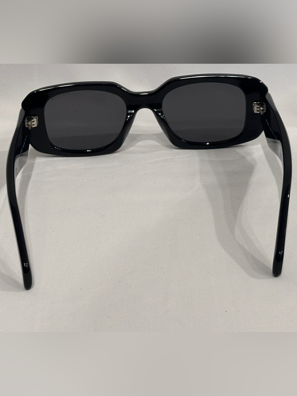 Brand New Prada Black Rectangular Acetate Sunglasses set / SPR 17W - Picture 4 of 11
